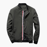 Klassische Bomberjacke für Männer - Reißverschluss und Stil – Grau