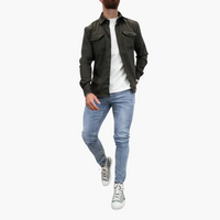 Thom | Hemdjacke mit Knopfleiste – Olivgrün