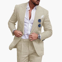 Zweiteiliger Business Anzug für Herren – Hellbeige