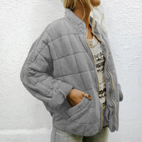 SORAYA | Luxuriöse Steppjacke Für Frauen – Grau