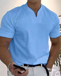 Zeno | Sportliches Herren Shirt – Blau
