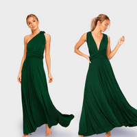 Noriswina | Sexy Multiway Boho Maxi-Kleid für besondere Anlässe – Grün