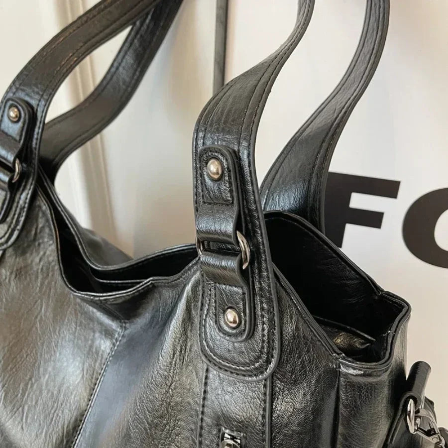 Aviana - Klassische Vintage-Lederhandtasche