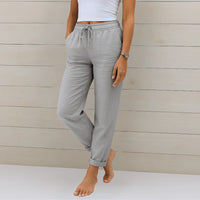 Quirina - leichte Leinenhose – Grau