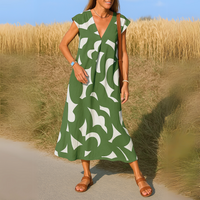 Valerie™| Luftiges Kleid mit V-Ausschnitt – Grün