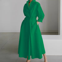 Lavina - Komfortables Kleid mit lässigem Schnitt – Grün