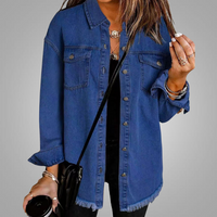 Roxanne™ | Vintage-Jeansjacke – Dunkelblau