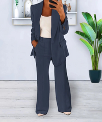 MAIKE - ELEGANTES ZWEITEILIGES FORMAL-OUTFIT – Dunkelblau
