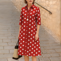 Joke™ | Elegantes Kleid – Rot - Punkte
