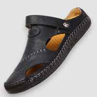 Ella | Hochwertige Weiche Ledersandalen – Schwarz