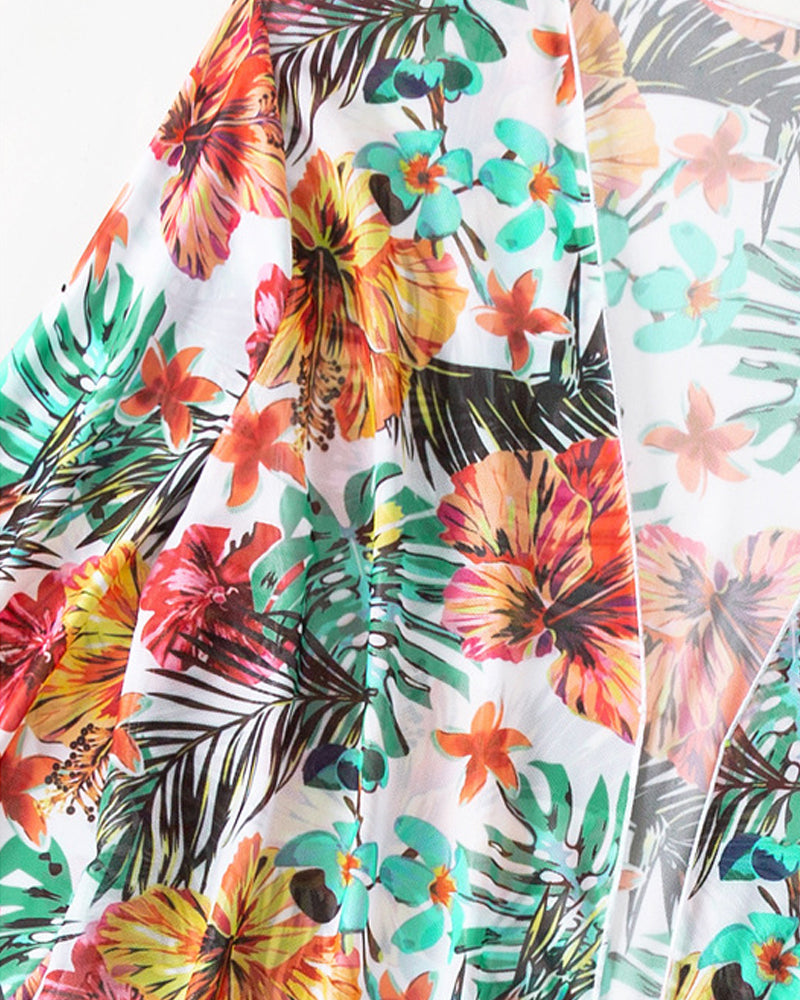 Sunflower | Dreiteiliges Bikini-Set mit Blumen