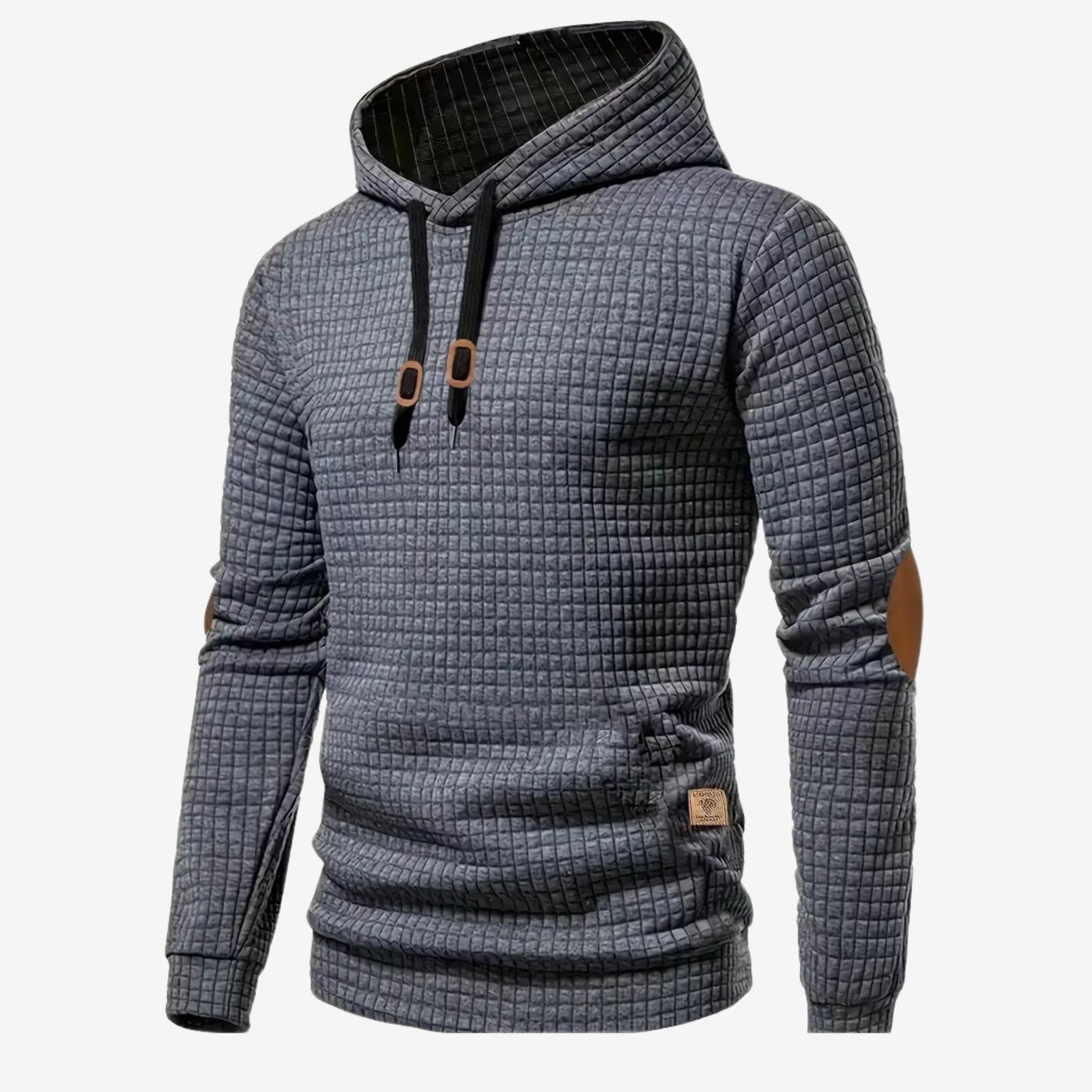 Julien | Stylischer Kapuzenpullover für Herren mit Patchwork-Details an den Ärmeln