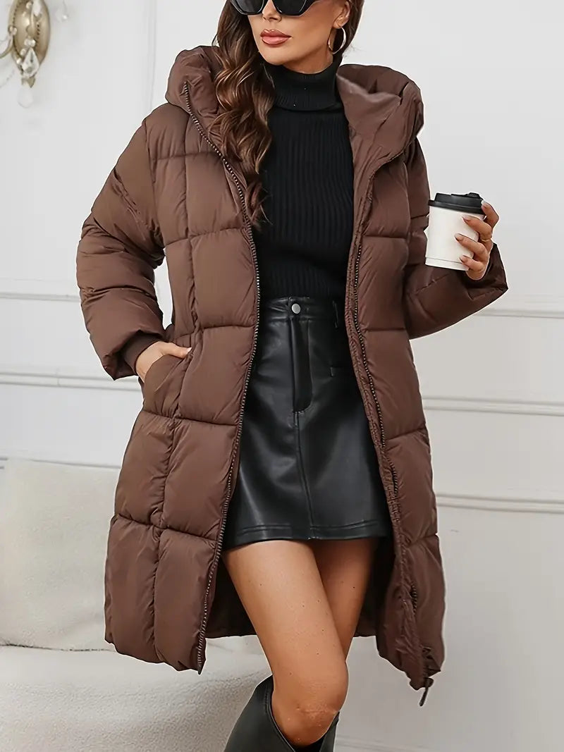 Keyven | Winter Luxe Lange Oberbekleidung mit Kapuze