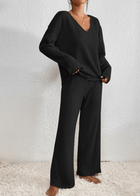 CLARA - RELAXEDES RIPPENSTRICK-SET – Schwarz