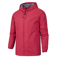 Regenjacke Herren Leicht | Wasserdicht Atmungsaktiv – Rot