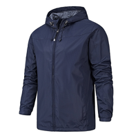 Regenjacke Herren Leicht | Wasserdicht Atmungsaktiv – Dunkelblau
