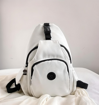 Modern Damen Anti-Diebstahl Umhängetasche | Schnallenverschluss – Weiß