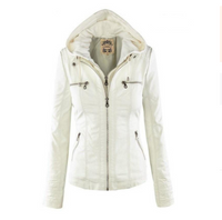 Kovath | Solide Lederjacke mit Revers – Weiß