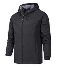 Regenjacke Herren Leicht | Wasserdicht Atmungsaktiv – Schwarz