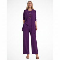 Wanda | Damen Elegantes 3-Teiliges Kleiderset – Koordiniertes Kleid Set Formal 2026 – Lila