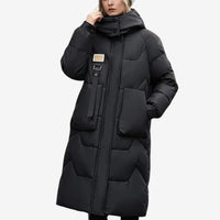 Lizzy | Langer Wintermantel – Schwarz