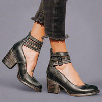 Alwine | Elegante Vintage-Pumps für höchsten Komfort – Schwarz