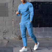 Adelard - Herren-Set mit Pullover und Hose – Hellblau
