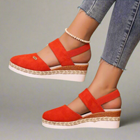 Gerneliese | Elegante Orthopädische Plateau-Sandalen – Orange