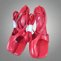 Zunilda | Elegante Tabi-Sandalen mit Hohem Absatz – Rot