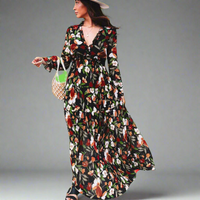 Winelisa | Elegantes Kleid mit Langen Ärmeln – Bunt