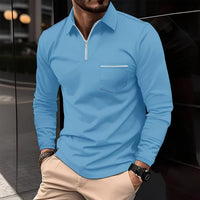 Bernard - Komfortables Langarmshirt – Blau