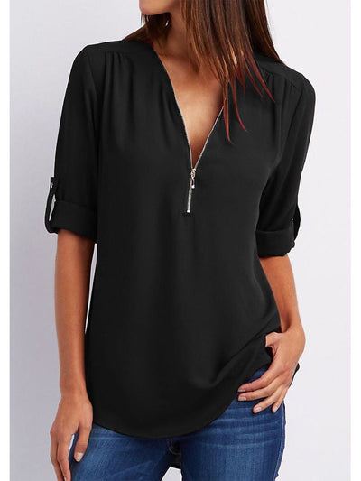 Langärmelige Lockere Bluse