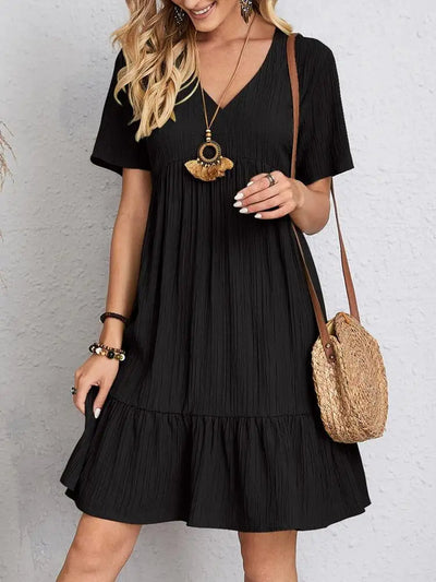 Gwendolyn - Elegantes Rüschen-Lose-Kleid