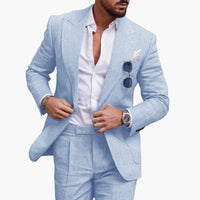 Zweiteiliger Business Anzug für Herren – Himmelblau