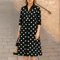 Joke™ | Elegantes Kleid – Schwarz - Punkte