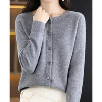 Mariana - Kuschelige Strickjacke Aus Wolle – Grau