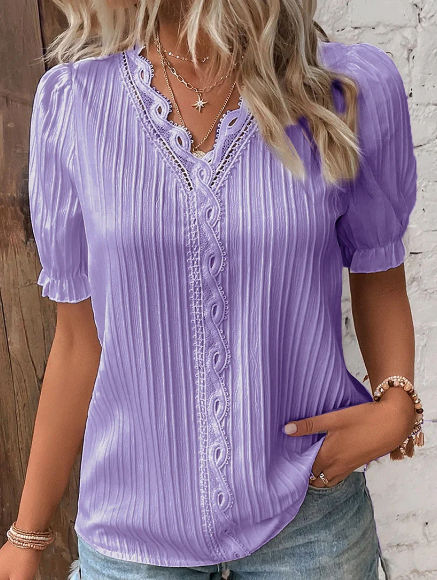 Émilie - Einfarbiges Damen-T-Shirt