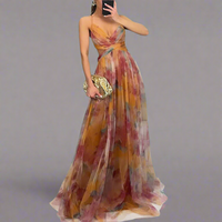 Valtruda | Luftiges Maxikleid mit Wow-Effekt – Orange