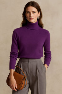 Ella | Damen Kaschmirpullover modern & komfortabel – Lila
