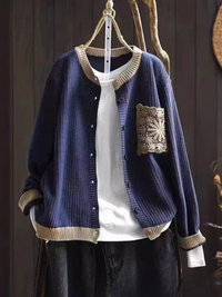 Ava | Strick-Cardigan – Blau