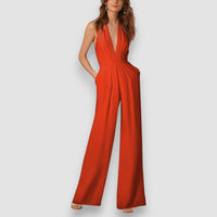 Emilia | Weites Bein Jumpsuit – Rot