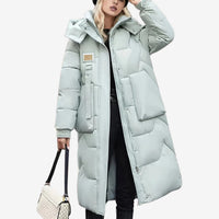 Lizzy | Langer Wintermantel – Blau