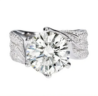 Halyna – 3-Karat-Super-Flash-Moissanite-Ring – Silber-A