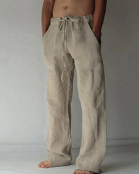 Herren Lässige Kordelzug-Hose | Lockerer Schnitt – Sand