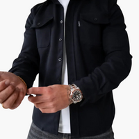 Thom | Hemdjacke mit Knopfleiste – Marine