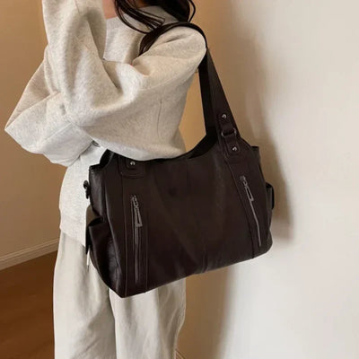 Aviana - Klassische Vintage-Lederhandtasche