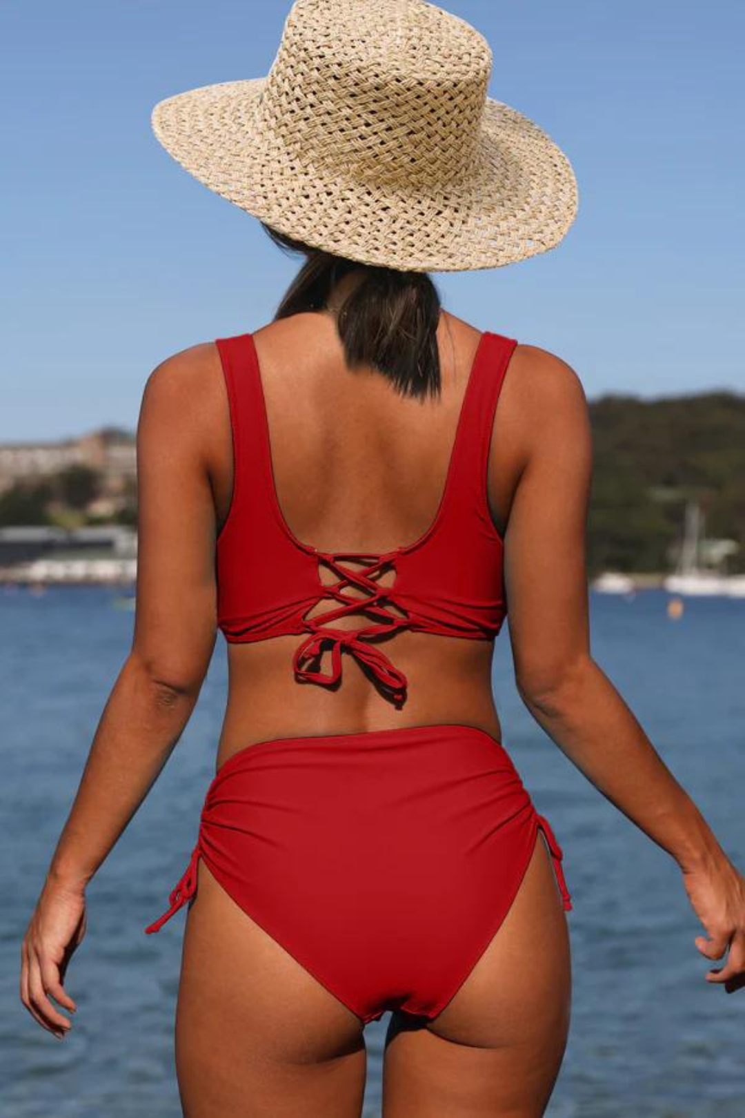 Élisa - Einfarbiger Badeanzug Bikini