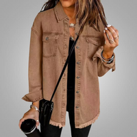 Roxanne™ | Vintage-Jeansjacke – Braun