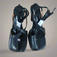 Zunilda | Elegante Tabi-Sandalen mit Hohem Absatz – Schwarz