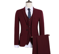 Herren Formelle Hochzeitsgast Anzug | Dreiteiliges – Rot